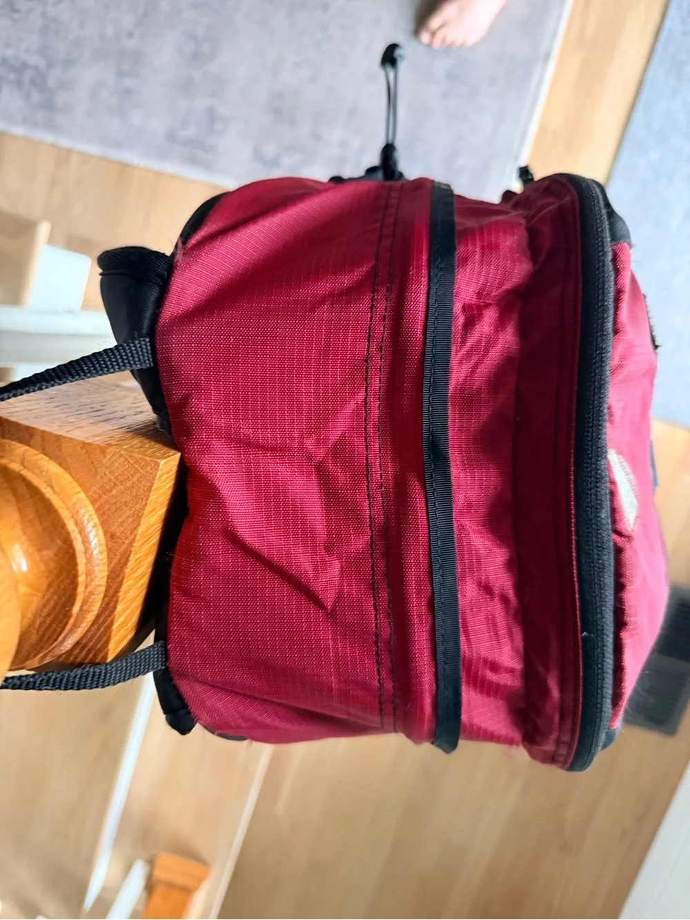 L.L.Bean Red & Black Backpack Daypack